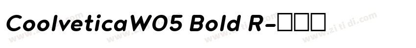 CoolveticaW05 Bold R字体转换